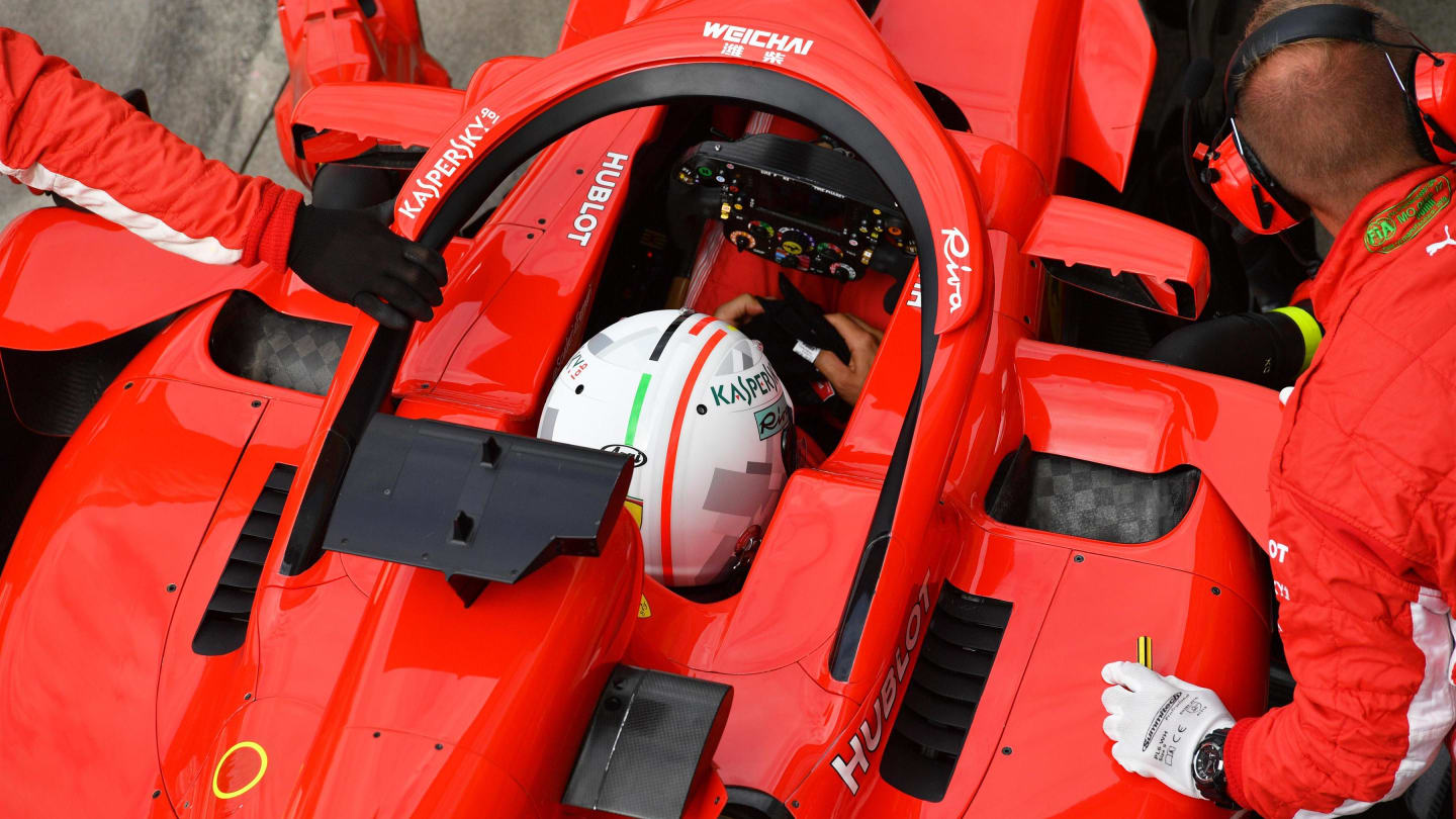 Sebastian Vettel, Ferrari SF71H at Formula One World Championship, Rd14, Italian Grand Prix, Qualifying, Monza, Italy, Saturday 1 September 2018. © Jerry Andre/Sutton Images