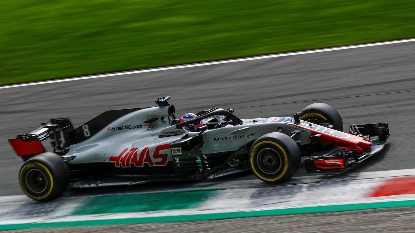 Romain Grosjean, Haas F1 Team VF-18 at Formula One World Championship, Rd14, Italian Grand Prix,