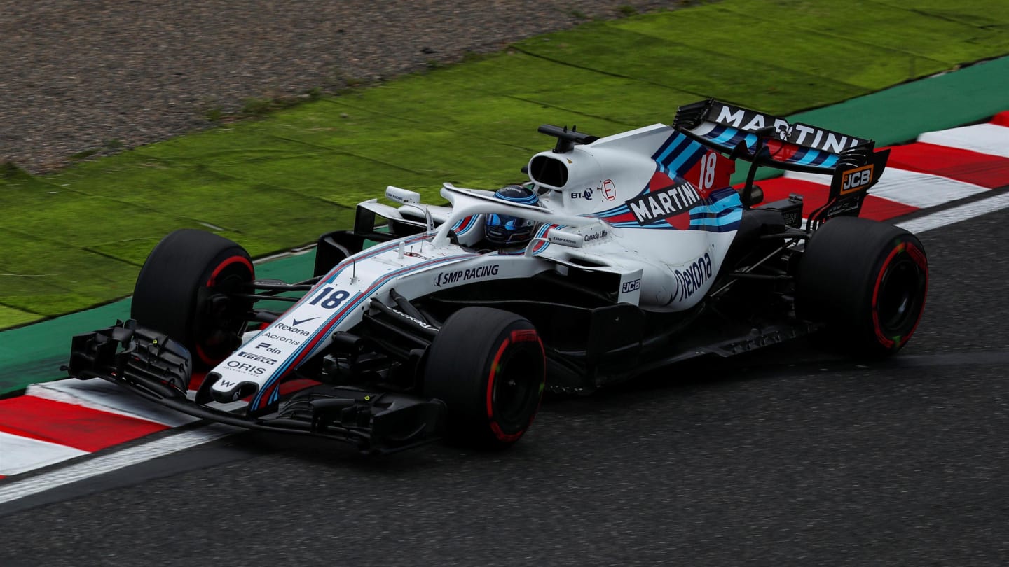 Lance Stroll, Williams FW41 at Formula One World Championship, Rd17, Japanese Grand Prix, Qualifying, Suzuka, Japan, Saturday 6 October 2018.