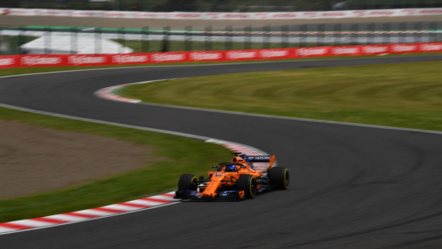 Fernando Alonso, McLaren MCL33 at Formula One World Championship, Rd17, Japanese Grand Prix, Qualifying, Suzuka, Japan, Saturday 6 October 2018.