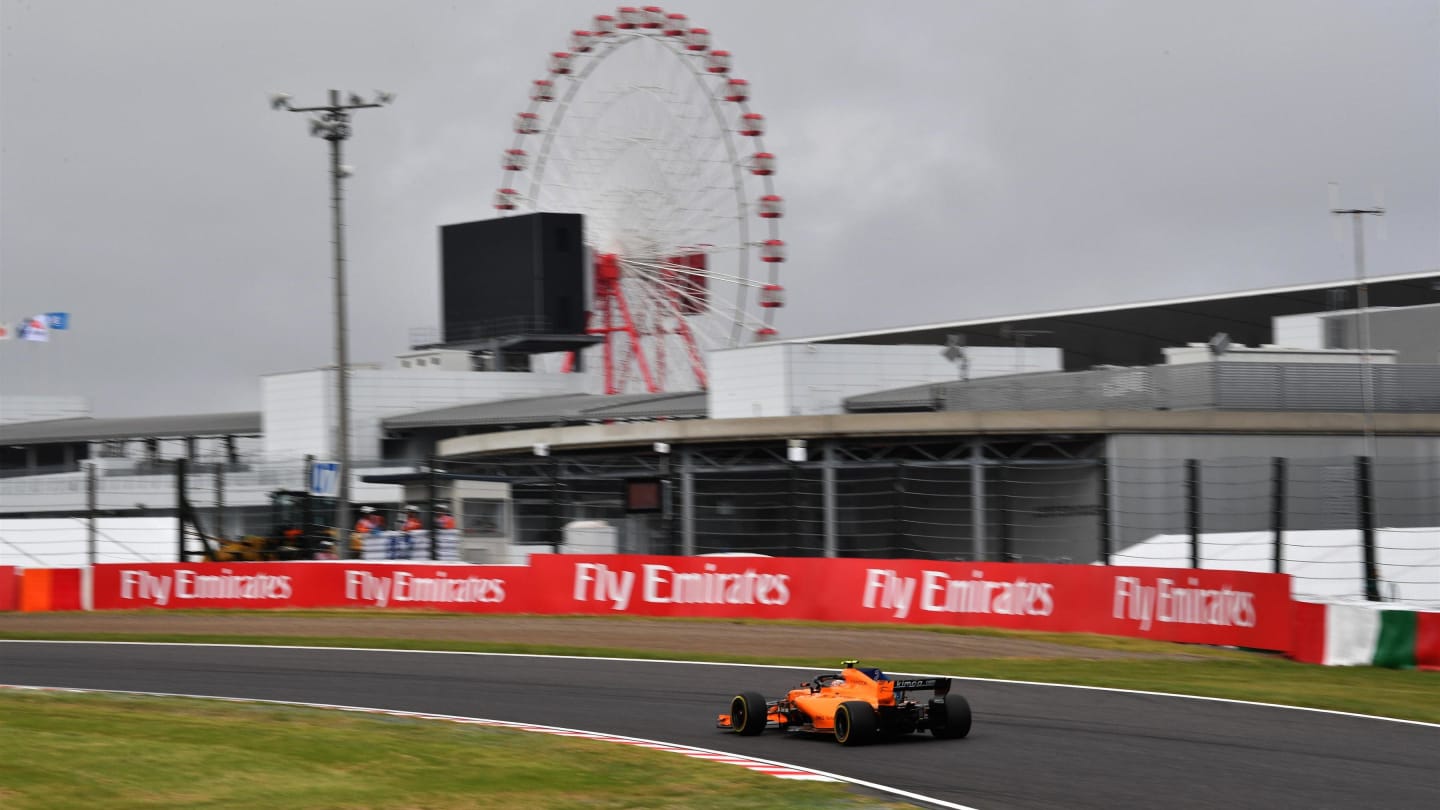 Stoffel Vandoorne, McLaren MCL33 at Formula One World Championship, Rd17, Japanese Grand Prix, Qualifying, Suzuka, Japan, Saturday 6 October 2018.