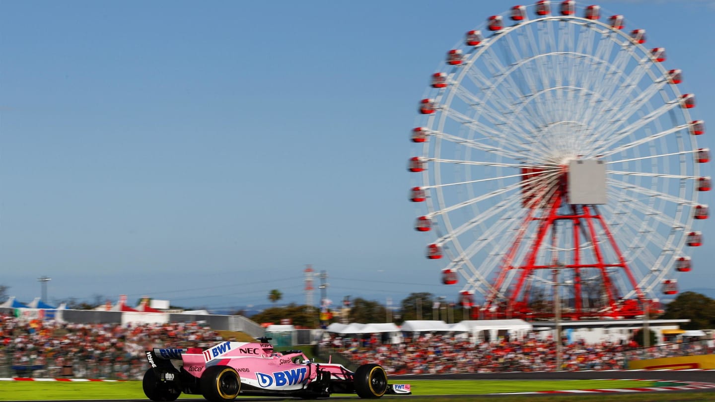 Sergio Perez, Racing Point Force India VJM11 at Formula One World Championship, Rd17, Japanese