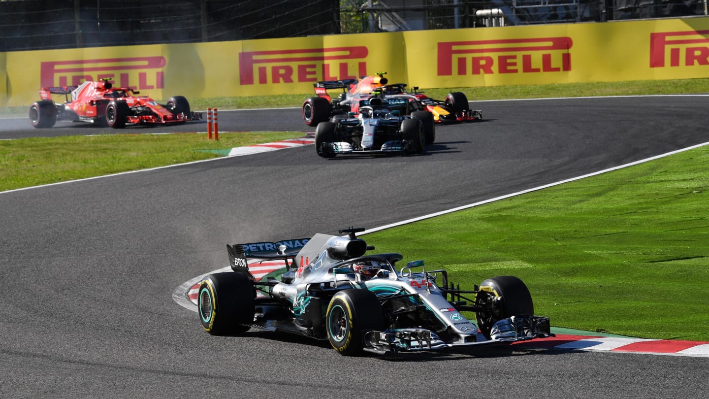Lewis Hamilton, Mercedes-AMG F1 W09 EQ Power+ leads at Formula One World Championship, Rd17,