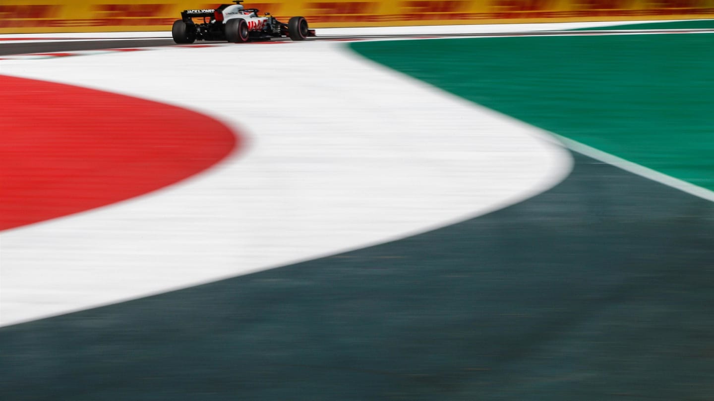 Romain Grosjean, Haas F1 Team VF-18 at Formula One World Championship, Rd19, Mexican Grand Prix, Practice, Circuit Hermanos Rodriguez, Mexico City, Mexico, Friday 26 October 2018.
