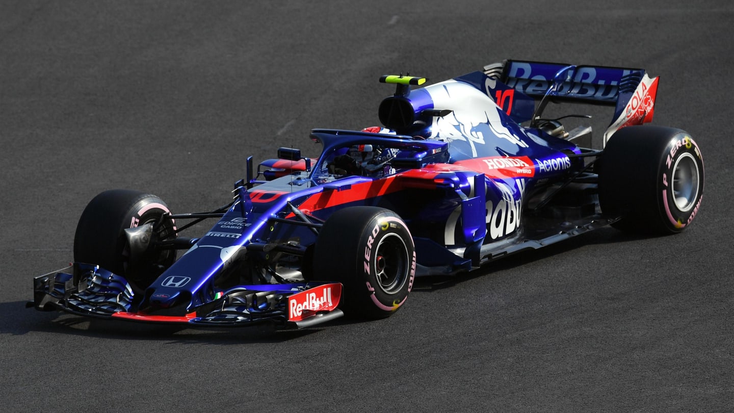 Pierre Gasly, Scuderia Toro Rosso STR13 at Formula One World Championship, Rd19, Mexican Grand Prix, Practice, Circuit Hermanos Rodriguez, Mexico City, Mexico, Friday 26 October 2018.