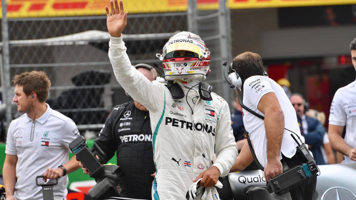 Lewis Hamilton, Mercedes AMG F1 in parc ferme at Formula One World Championship, Rd19, Mexican