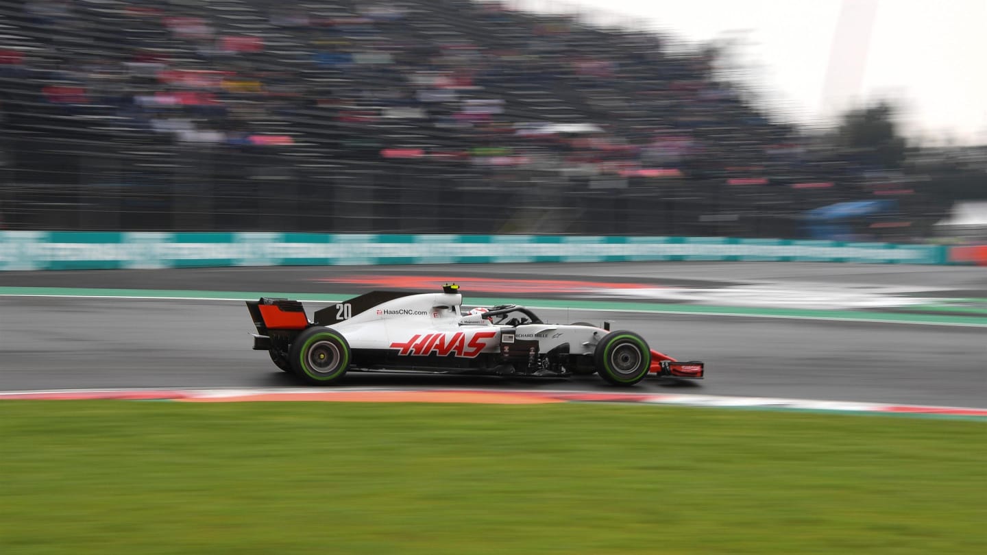 Kevin Magnussen, Haas F1 Team VF-18 at Formula One World Championship, Rd19, Mexican Grand Prix, Qualifying, Circuit Hermanos Rodriguez, Mexico City, Mexico, Saturday 27 October 2018.
