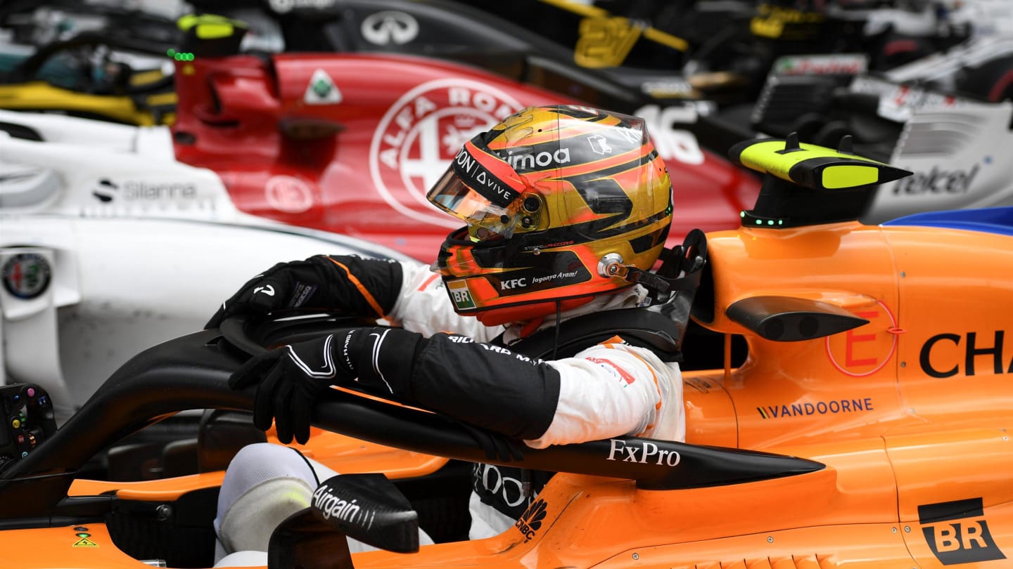 Stoffel Vandoorne, McLaren MCL33 in parc ferme at Formula One World Championship, Rd19, Mexican