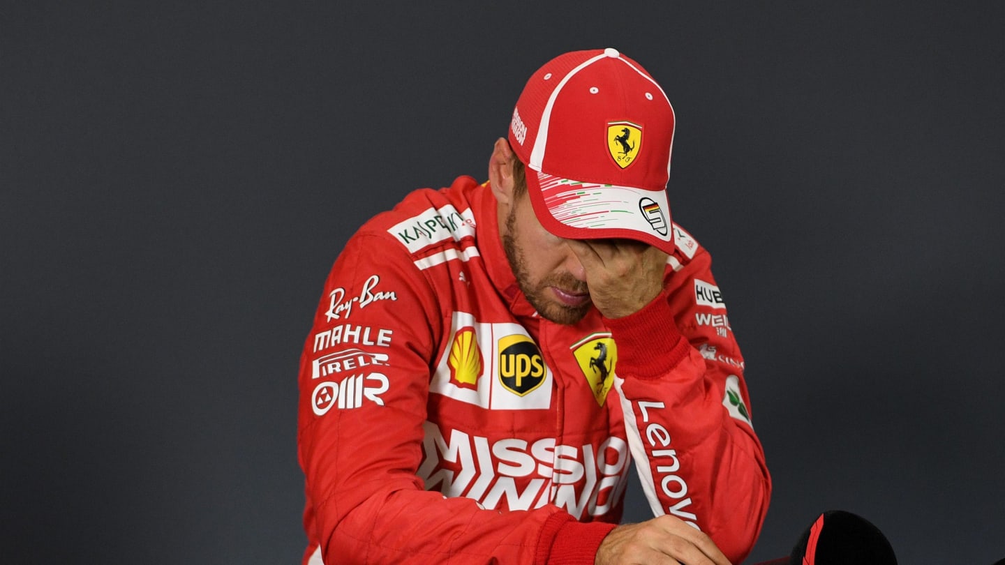 Sebastian Vettel, Ferrari in Press Conference at Formula One World Championship, Rd19, Mexican