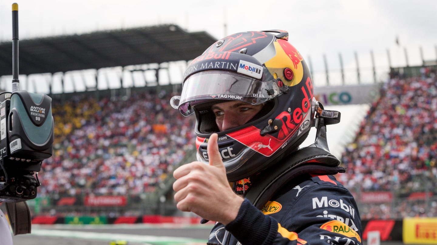 Race Winner Max Verstappen, Red Bull Racing celebrates in parc ferme at Formula One World