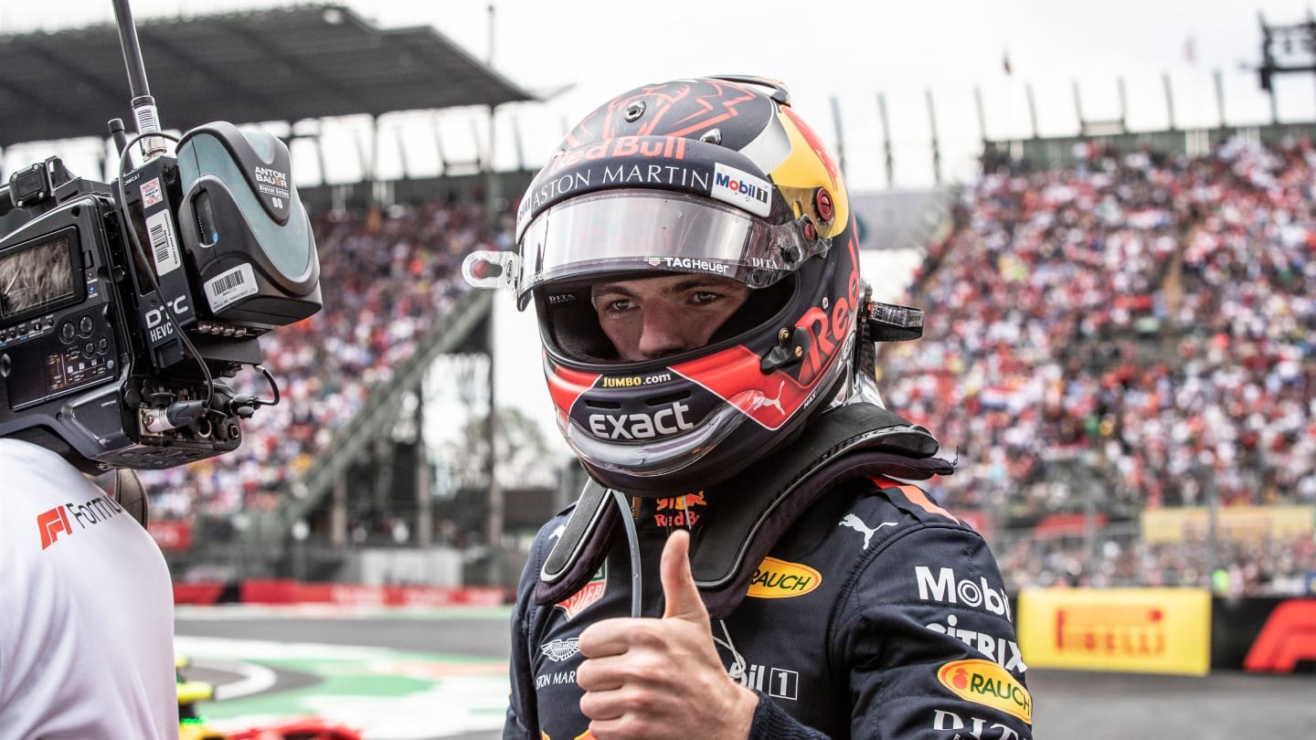 Race winner Max Verstappen, Red Bull Racing celebrates in Parc Ferme at Formula One World