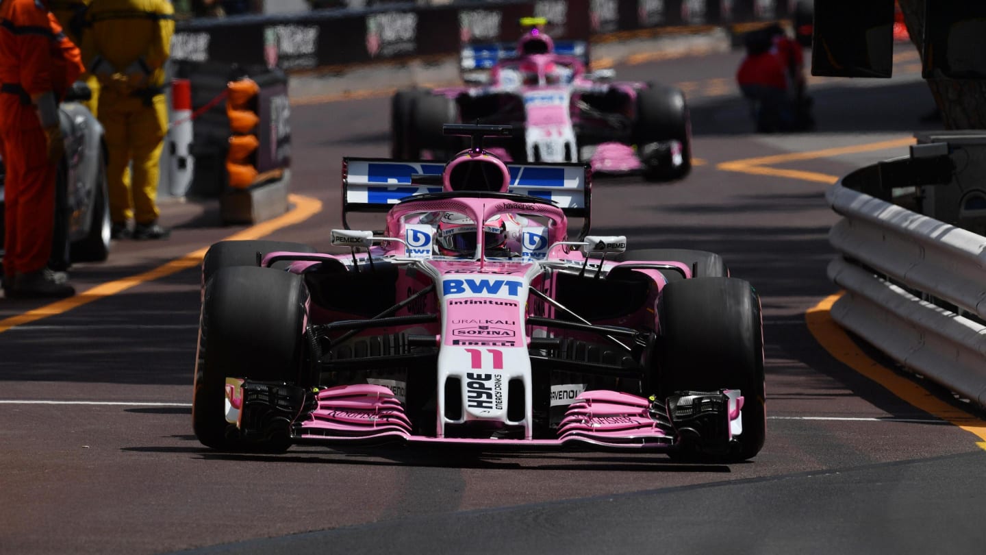 Sergio Perez (MEX) Force India VJM11 at Formula One World Championship, Rd6, Monaco Grand Prix, Qualifying, Monte-Carlo, Monaco, Saturday 26 May 2018. © Jerry Andre/Sutton Images