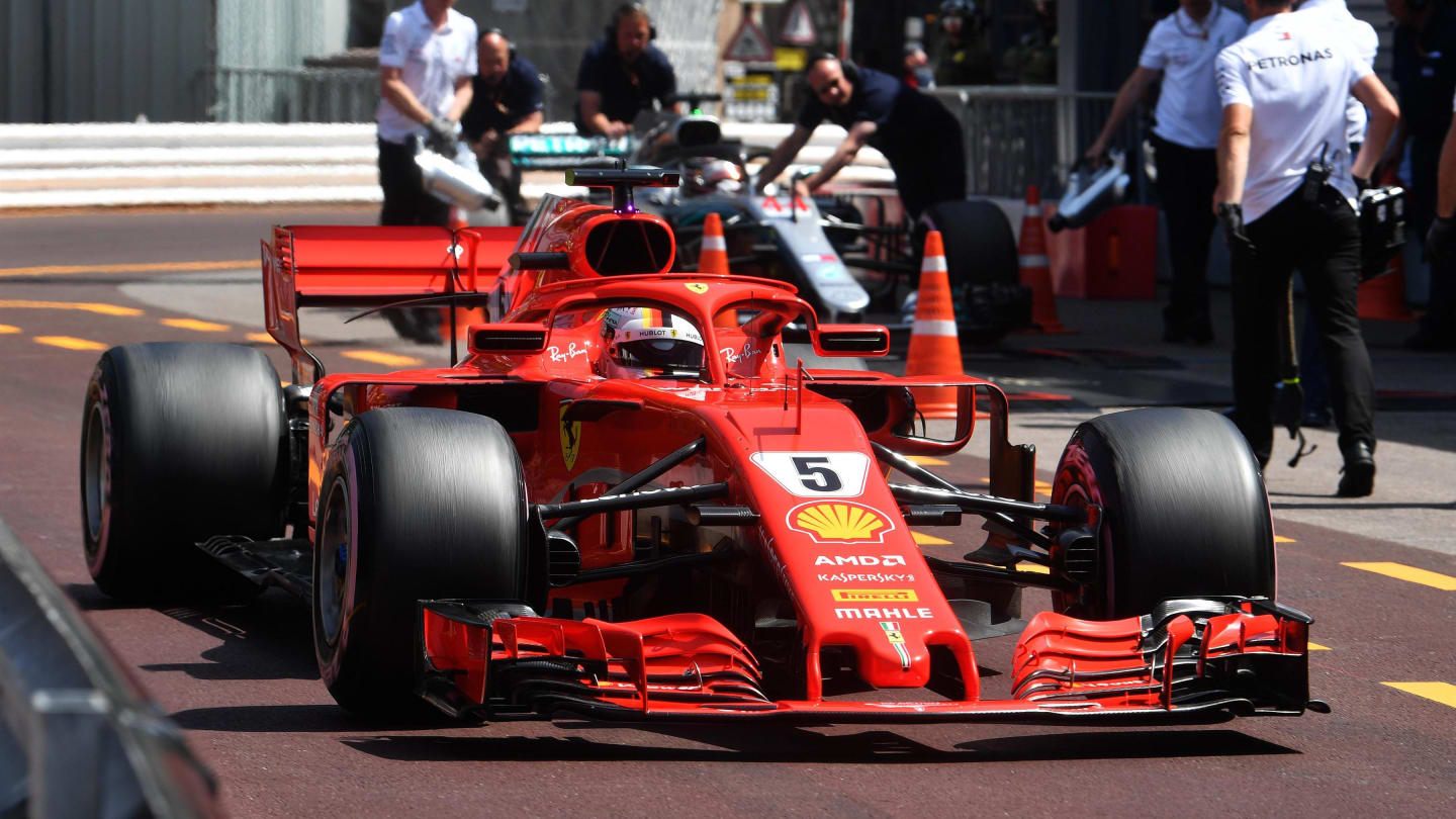 Sebastian Vettel (GER) Ferrari SF-71H at Formula One World Championship, Rd6, Monaco Grand Prix, Qualifying, Monte-Carlo, Monaco, Saturday 26 May 2018. © Mark Sutton/Sutton Images