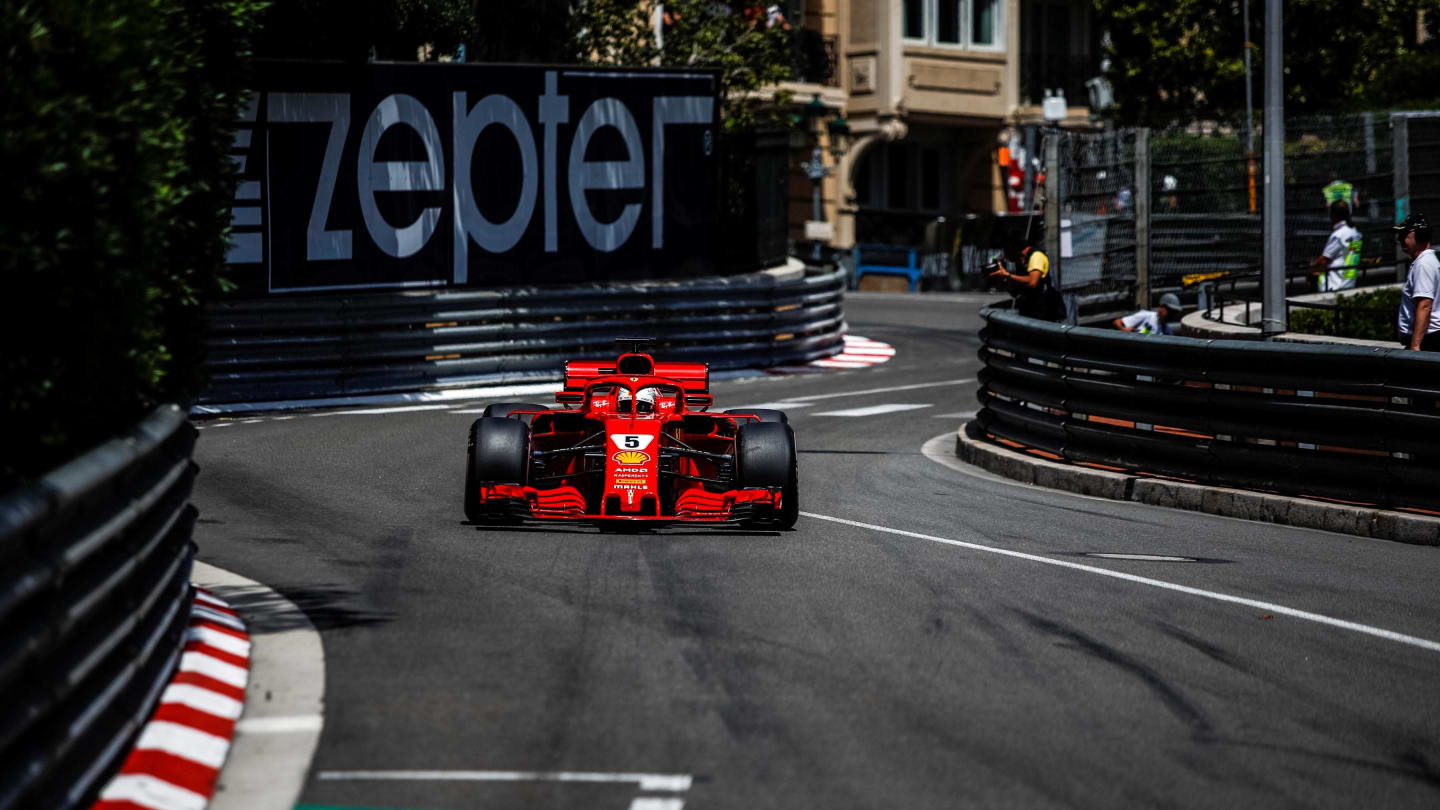 Sebastian Vettel (GER) Ferrari SF-71H at Formula One World Championship, Rd6, Monaco Grand Prix, Qualifying, Monte-Carlo, Monaco, Saturday 26 May 2018. © Manuel Goria/Sutton Images