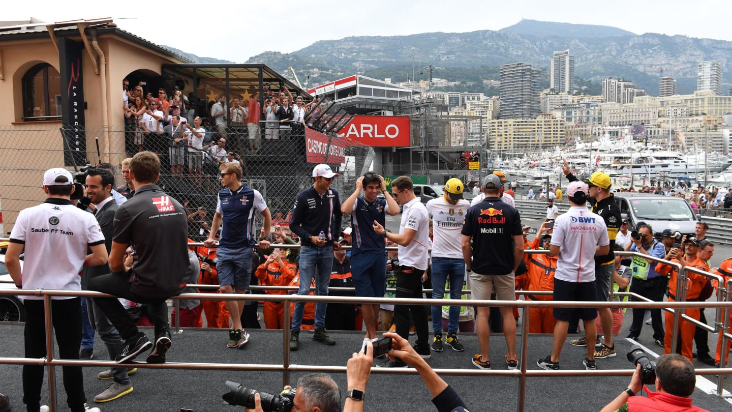 Drivers parade at Formula One World Championship, Rd6, Monaco Grand Prix, Race, Monte-Carlo, Monaco, Sunday 27 May 2018. © Mark Sutton/Sutton Images