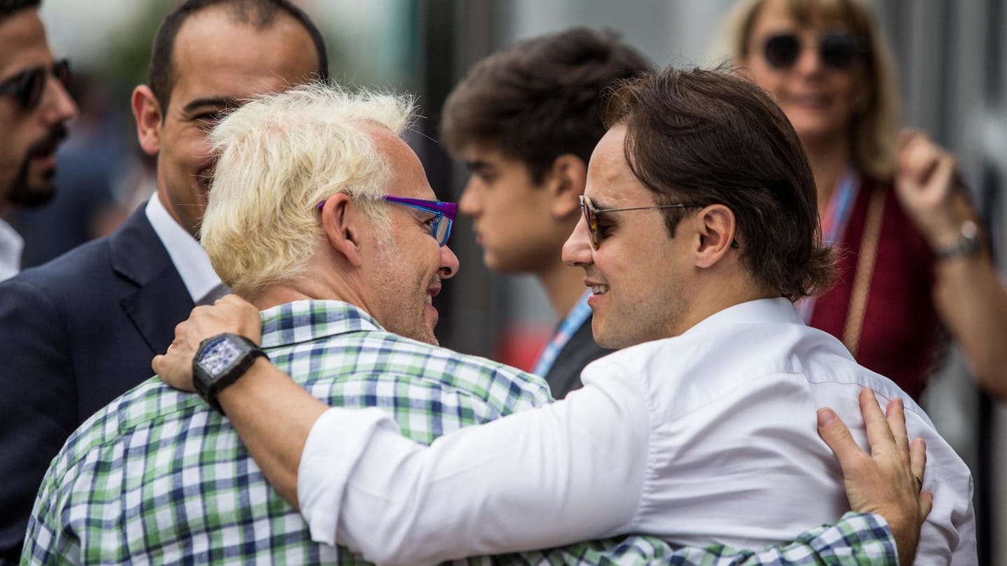 Jacques Villeneuve (CDN) Sky Italia and Felipe Massa (BRA) at Formula One World Championship, Rd6, Monaco Grand Prix, Race, Monte-Carlo, Monaco, Sunday 27 May 2018. © Manuel Goria/Sutton Images
