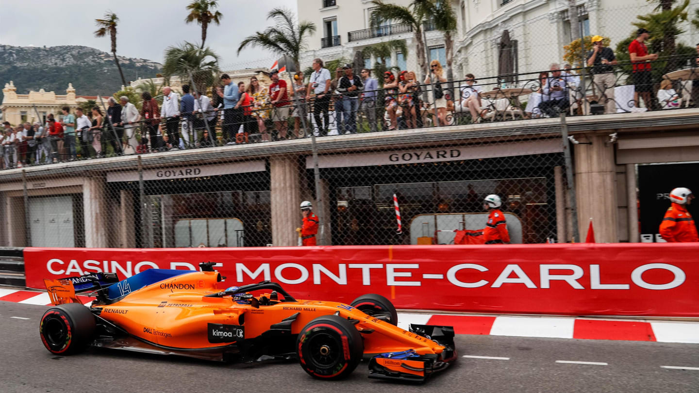 Fernando Alonso (ESP) McLaren MCL33 at Formula One World Championship, Rd6, Monaco Grand Prix,