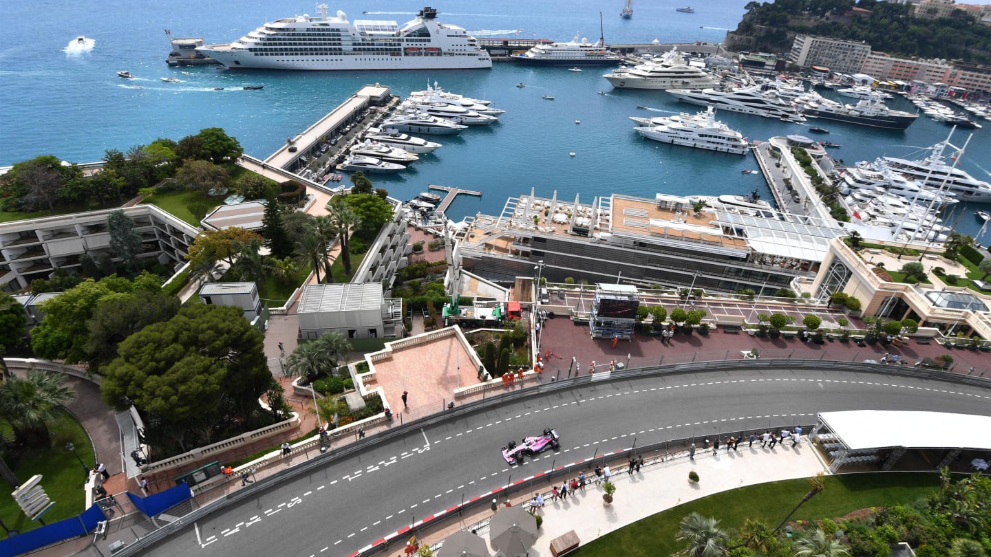 Esteban Ocon (FRA) Force India VJM11 at Formula One World Championship, Rd6, Monaco Grand Prix, Practice, Monte-Carlo, Monaco, Thursday 24 May 2018. © Jerry Andre/Sutton Images