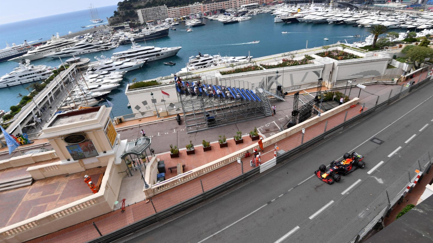 Daniel Ricciardo (AUS) Red Bull Racing RB14 at Formula One World Championship, Rd6, Monaco Grand Prix, Practice, Monte-Carlo, Monaco, Thursday 24 May 2018. © Jerry Andre/Sutton Images