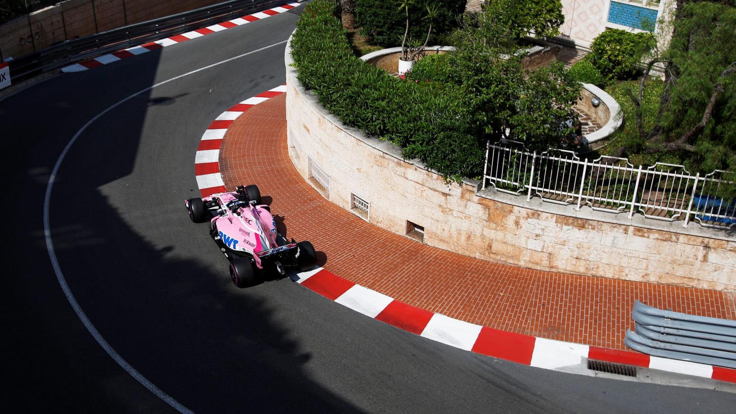 Sergio Perez (MEX) Force India VJM11 at Formula One World Championship, Rd6, Monaco Grand Prix, Practice, Monte-Carlo, Monaco, Thursday 24 May 2018. © Manuel Goria/Sutton Images