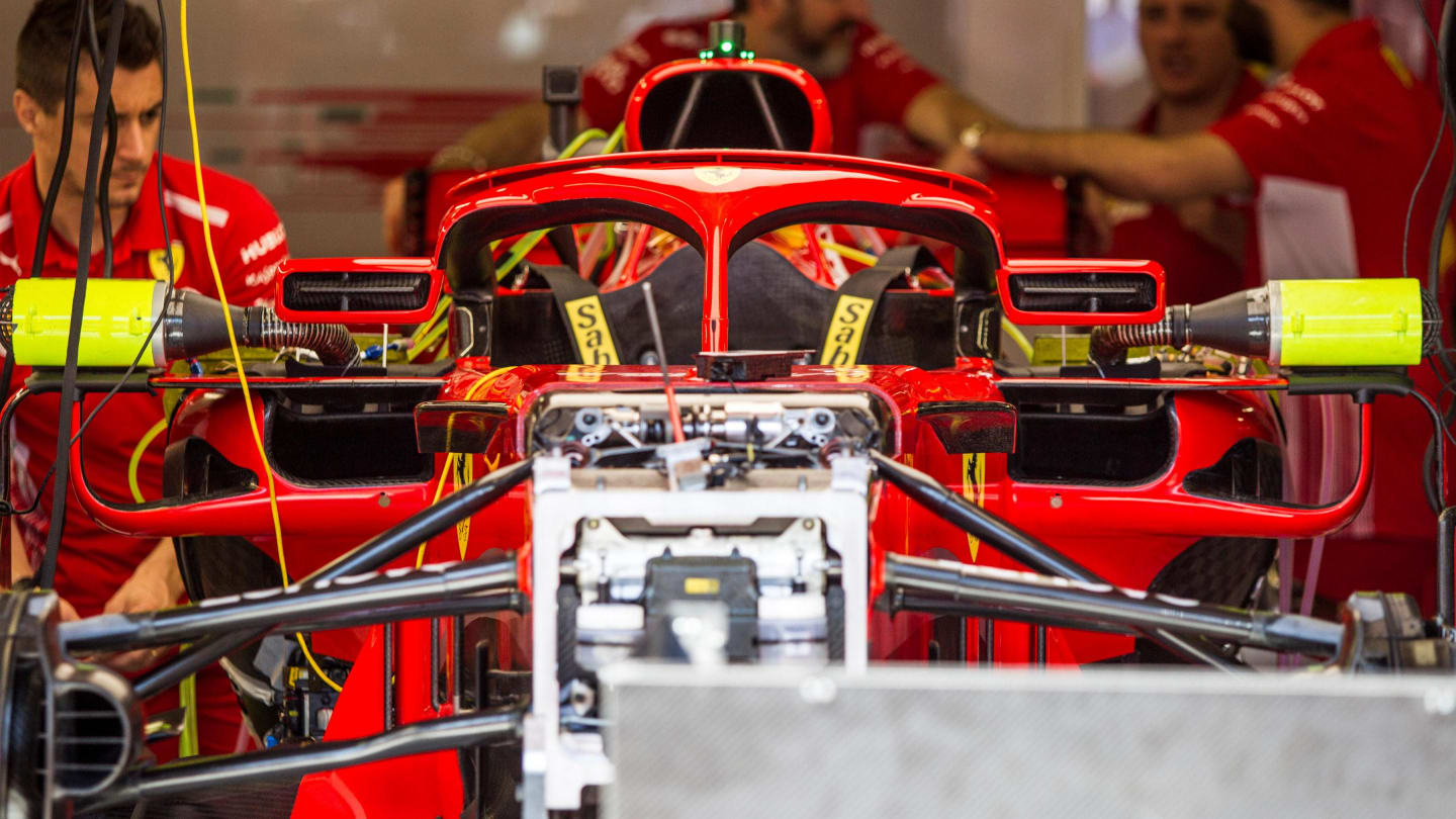Ferrari SF-71H halo wings at Formula One World Championship, Rd6, Monaco Grand Prix, Preparations, Monte-Carlo, Monaco, Wednesday 23 May 2018. © Manuel Goria/Sutton Images