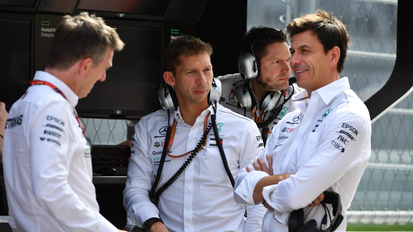 James Allison, Mercedes AMG F1 Technical Director, Matt Deane, Mercedes AMG F1 Chief Mechanic and