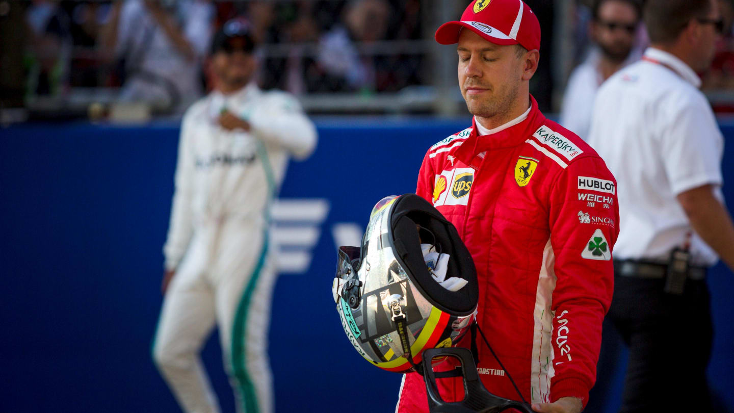 Sebastian Vettel, Ferrari in parc ferme at Formula One World Championship, Rd16, Russian Grand