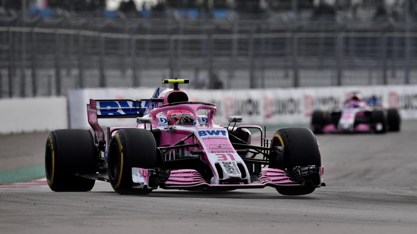 Esteban Ocon, Racing Point Force India VJM11 at Formula One World Championship, Rd16, Russian Grand