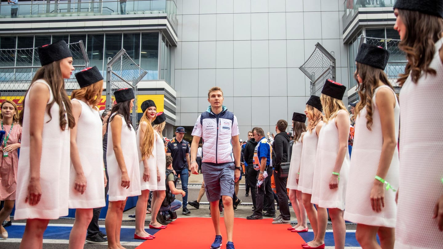 Sergey Sirotkin, Williams Racing on the drivers parade at Formula One World Championship, Rd16,