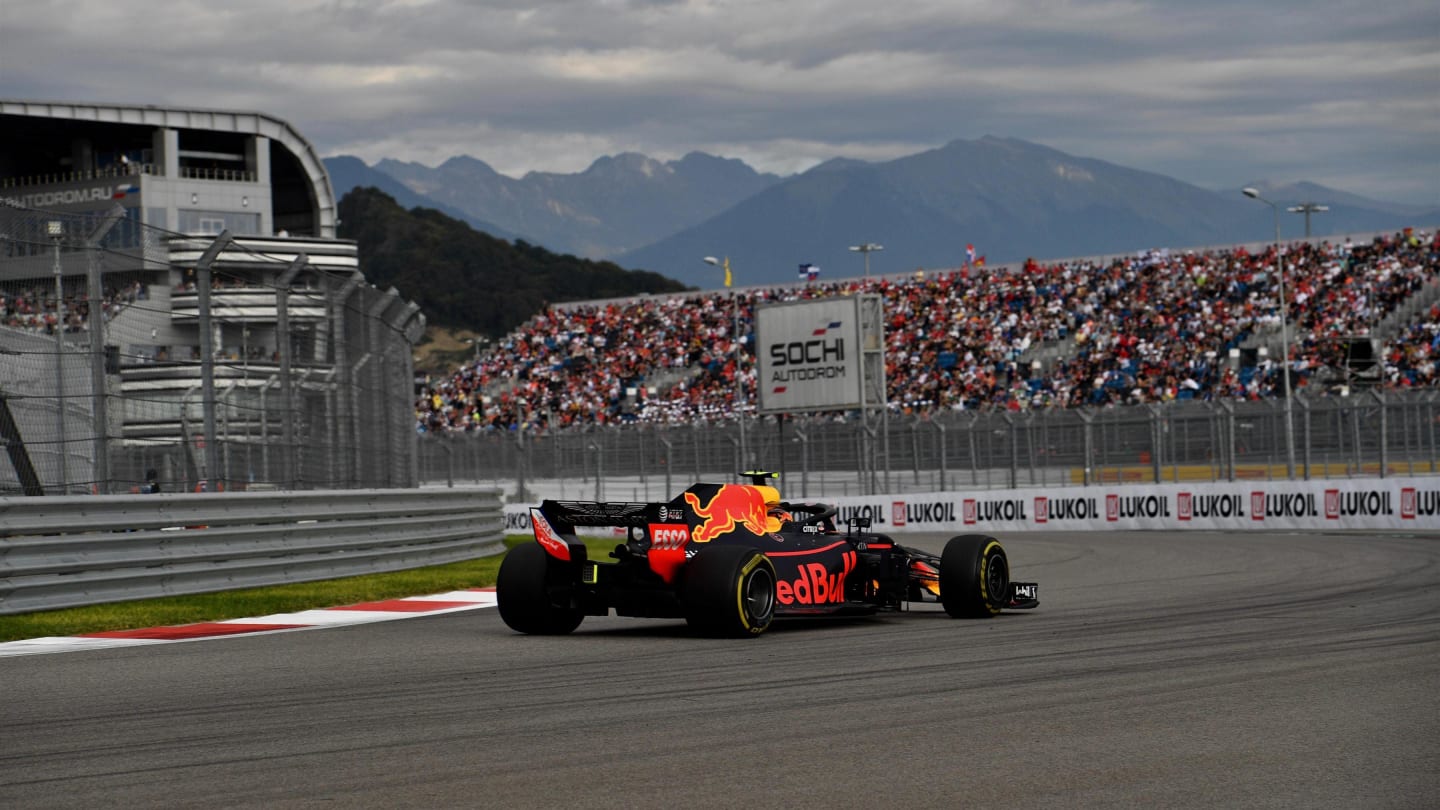 Max Verstappen, Red Bull Racing RB14 at Formula One World Championship, Rd16, Russian Grand Prix,