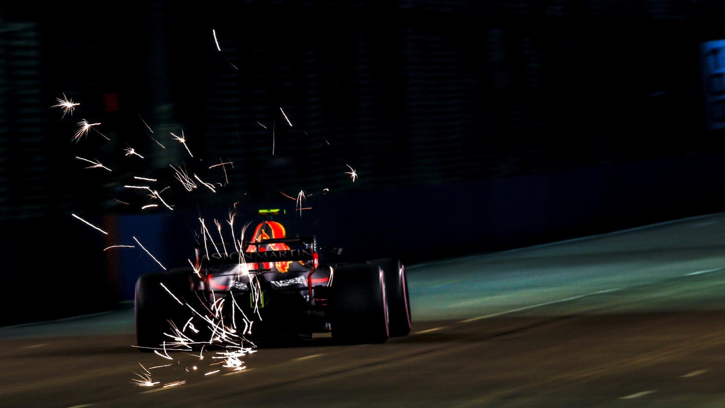 Max Verstappen, Red Bull Racing RB14 at Formula One World Championship, Rd15, Singapore Grand Prix,