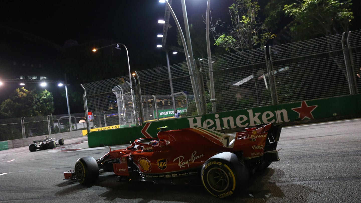 Kimi Raikkonen, Ferrari SF71H at Formula One World Championship, Rd15, Singapore Grand Prix, Race,