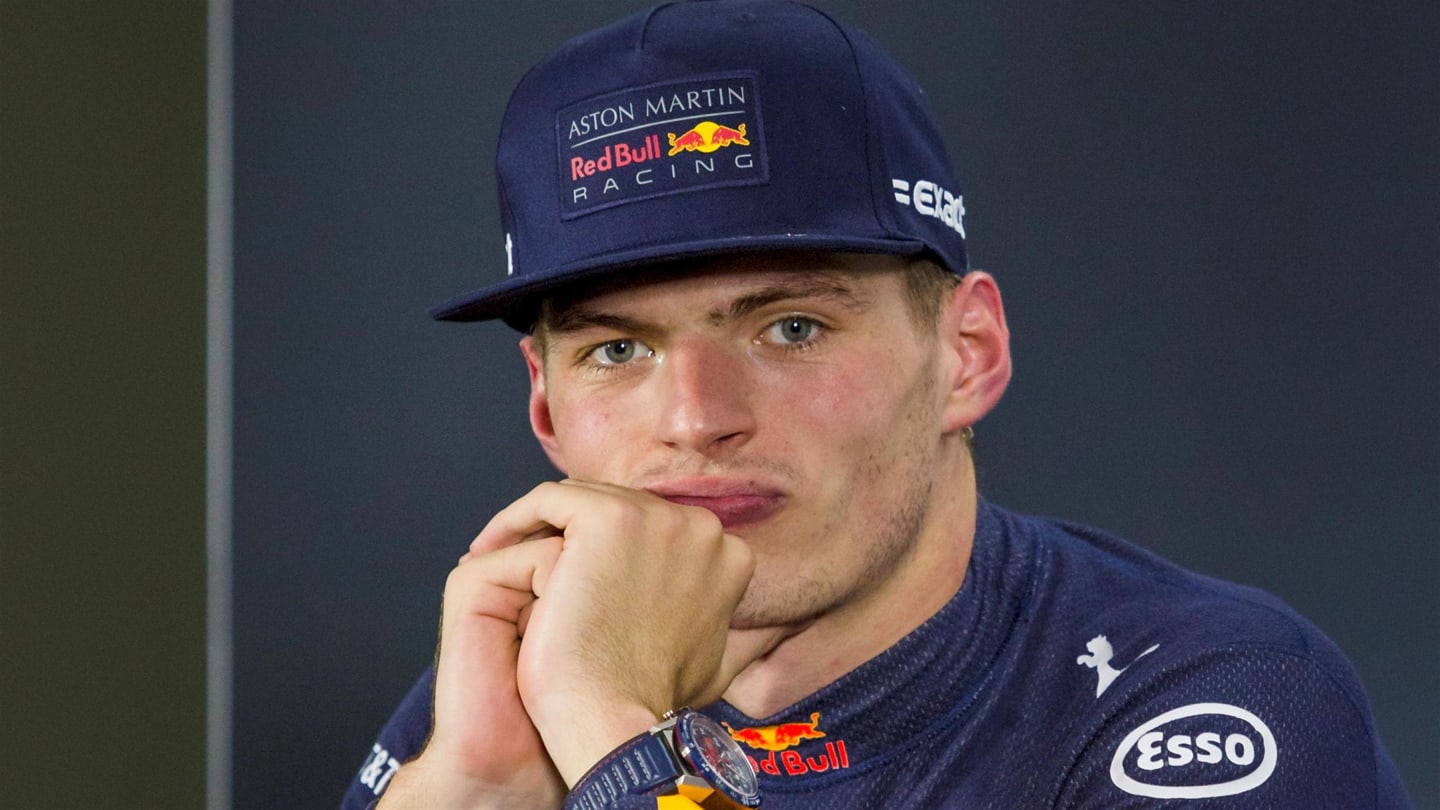 Max Verstappen, Red Bull Racing in the Press Conference at Formula One World Championship, Rd15, Singapore Grand Prix, Race, Marina Bay Circuit, Singapore, Sunday 16 September 2018.