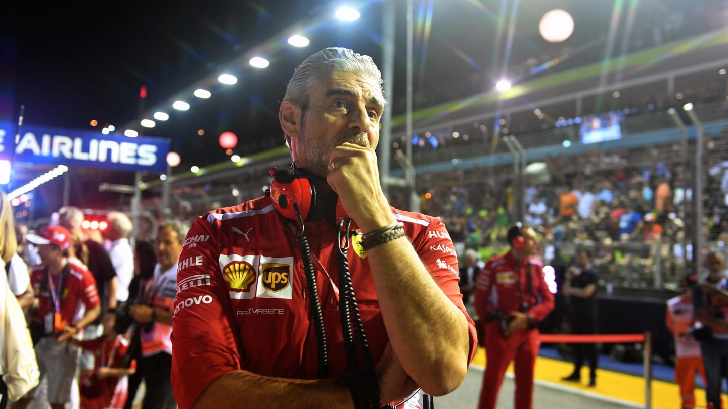 Maurizio Arrivabene, Ferrari Team Principal on the grid at Formula One World Championship, Rd15,