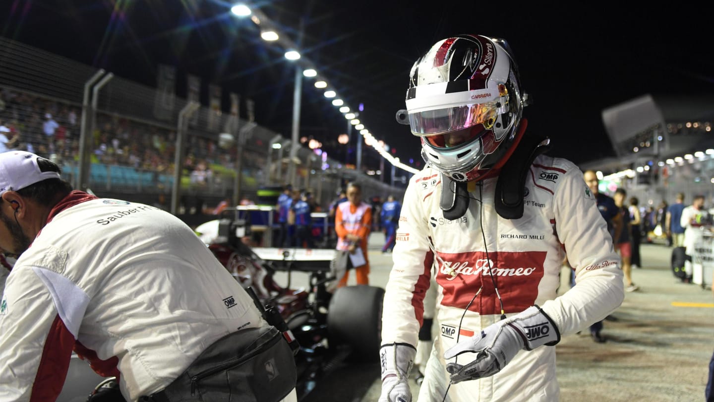 Charles Leclerc, Alfa Romeo Sauber F1 Team on the grid at Formula One World Championship, Rd15,