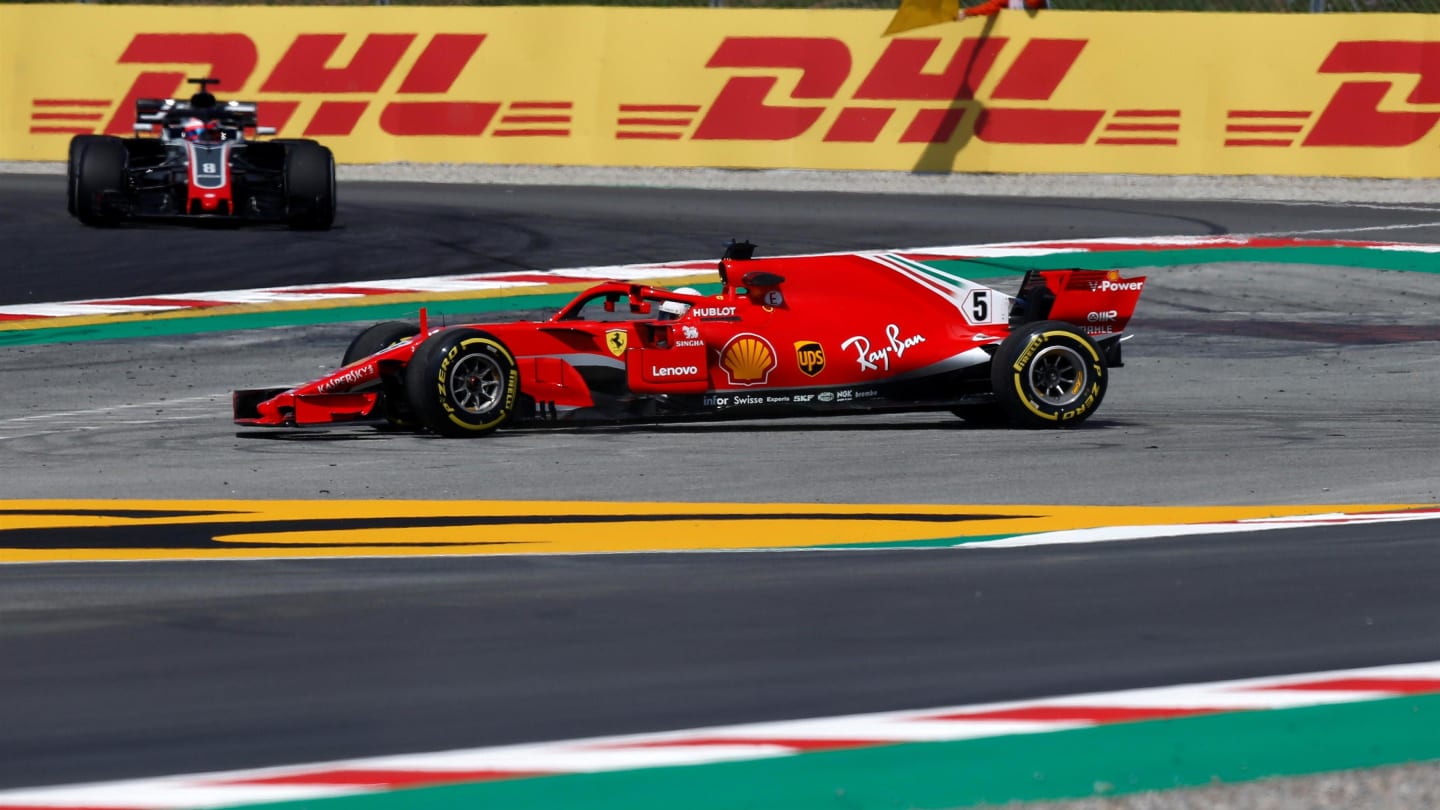 Sebastian Vettel (GER) Ferrari SF-71H runs wide at Formula One World Championship, Rd5, Spanish Grand Prix, Practice, Barcelona, Spain, Friday 11 May 2018. © Manuel Goria/Sutton Images