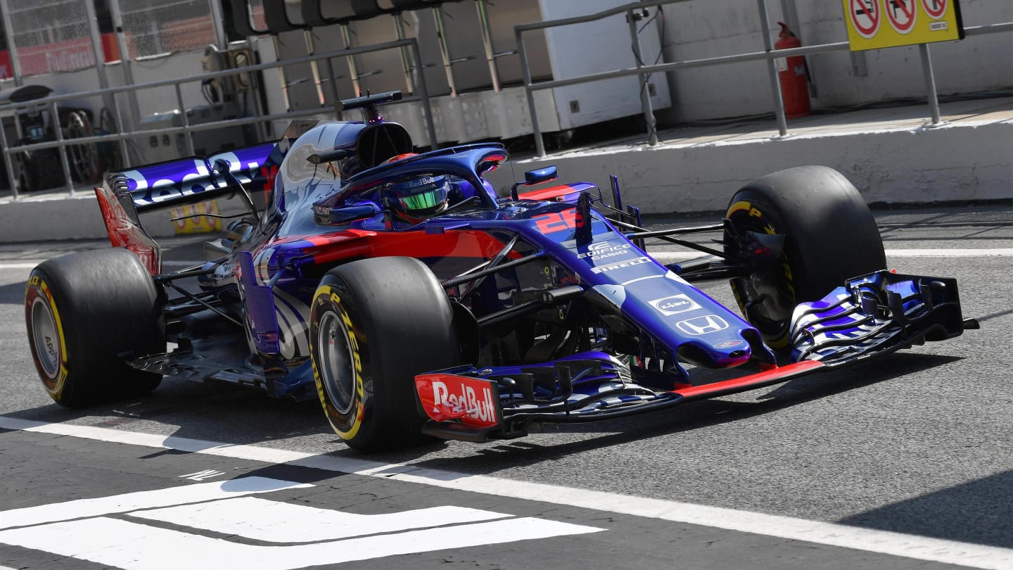 Brendon Hartley (NZL) Scuderia Toro Rosso STR13 at Formula One World Championship, Rd5, Spanish Grand Prix, Practice, Barcelona, Spain, Friday 11 May 2018. © Mark Sutton/Sutton Images