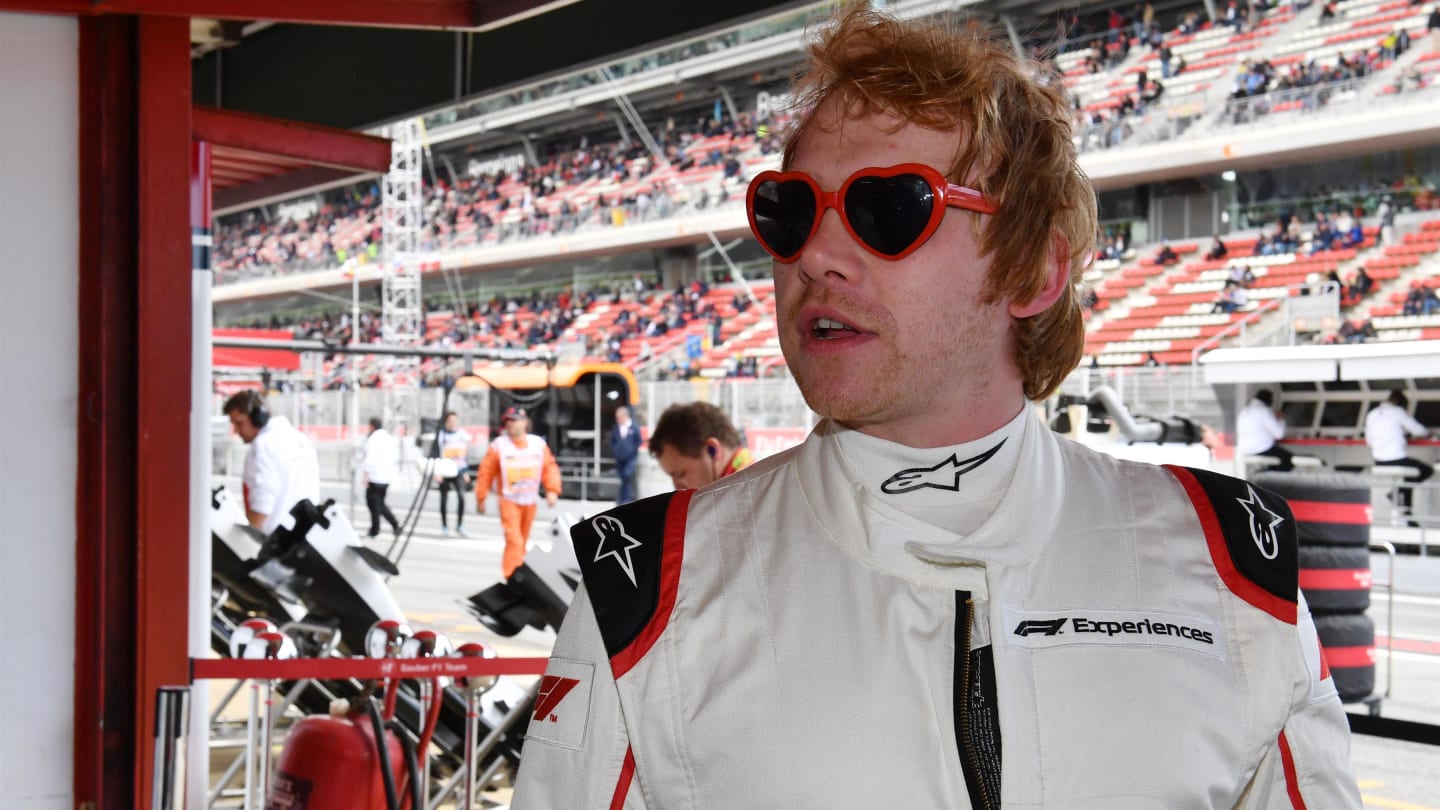 F1 Experiences 2-Seater passenger Rupert Grint (GBR) at Formula One World Championship, Rd5, Spanish Grand Prix, Race, Barcelona, Spain, Sunday 13 May 2018. © Mark Sutton/Sutton Images