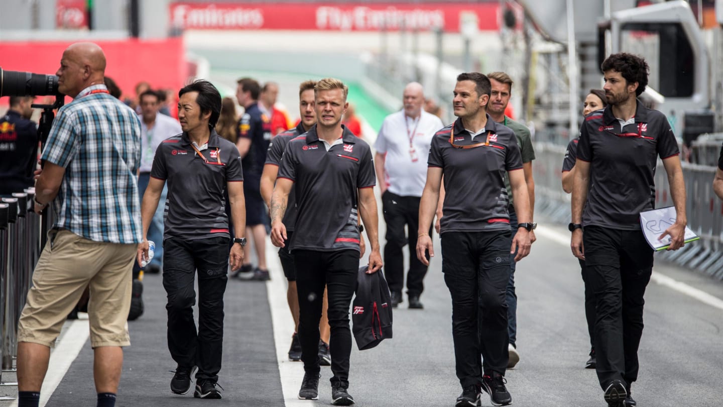 Kevin Magnussen (DEN) Haas F1 walks the track at Formula One World Championship, Rd5, Spanish Grand Prix, Preparations, Barcelona, Spain, Thursday 10 May 2018. © Manuel Goria/Sutton Images