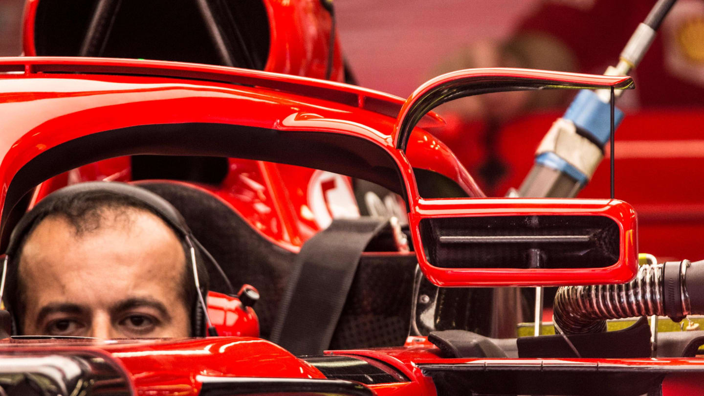 Ferrari SF-71H mirror detail at Formula One World Championship, Rd5, Spanish Grand Prix, Preparations, Barcelona, Spain, Thursday 10 May 2018. © Manuel Goria/Sutton Images