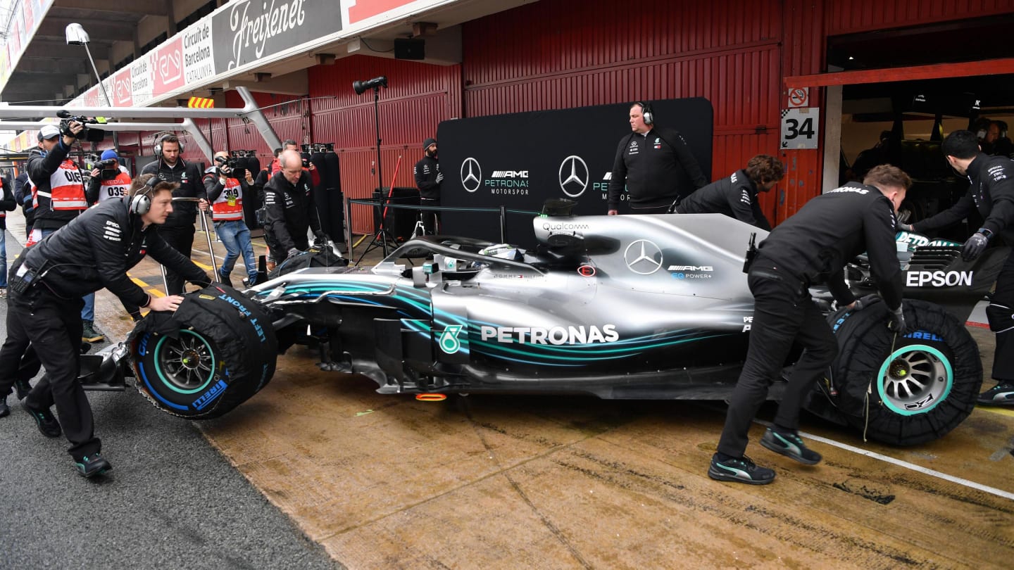 Valtteri Bottas (FIN) Mercedes-AMG F1 W09 EQ Power+ at Formula One Testing, Day Four, Barcelona, Spain, 1 March 2018. © Mark Sutton/Sutton Images