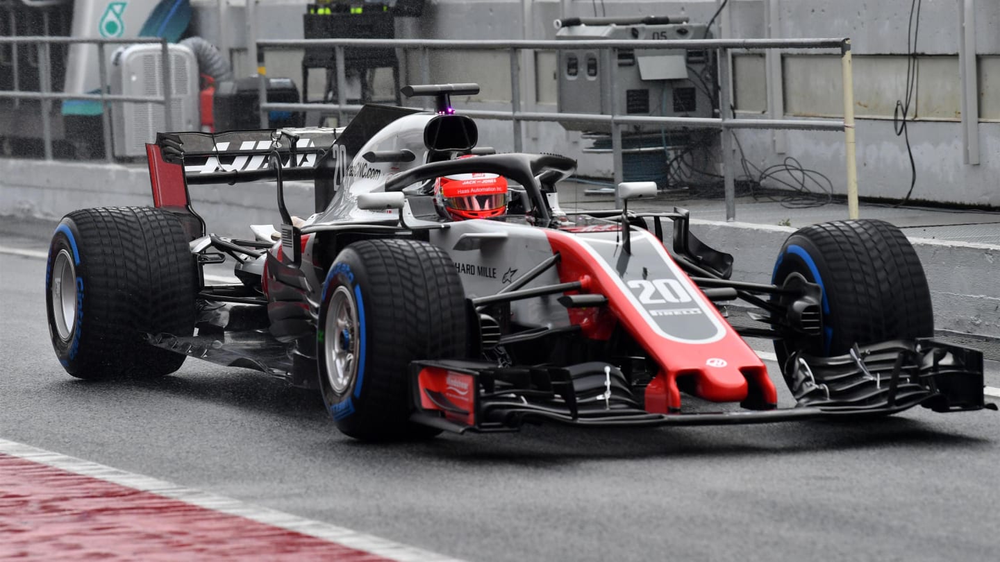 Romain Grosjean (FRA) Haas VF-18 at Formula One Testing, Day Four, Barcelona, Spain, 1 March 2018. © Mark Sutton/Sutton Images