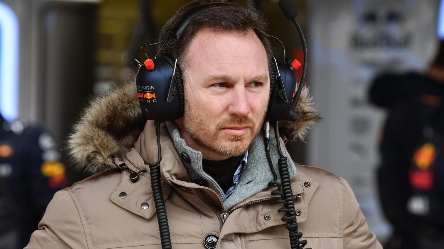 Christian Horner (GBR) Red Bull Racing Team Principal at Formula One Testing, Day Two, Barcelona, Spain, 27 February 2018. © Mark Sutton/Sutton Images