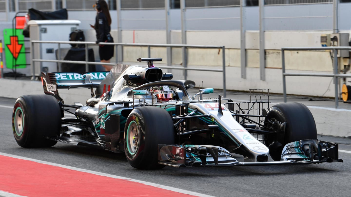 Lewis Hamilton (GBR) Mercedes-AMG F1 W09 EQ Power+ at Formula One Testing, Day One, Barcelona, Spain, Tuesday 15 May 2018. © Mark Sutton/Sutton Images