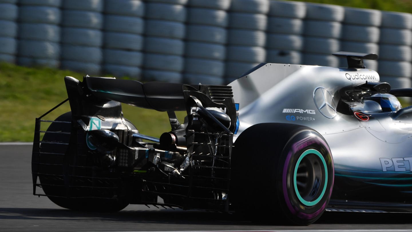 Valtteri Bottas (FIN) Mercedes-AMG F1 W09 EQ Power+ with aero sensor on rear at Formula One Testing, Day Two, Barcelona, Spain, Wednesday 16 May 2018. © Mark Sutton/Sutton Images
