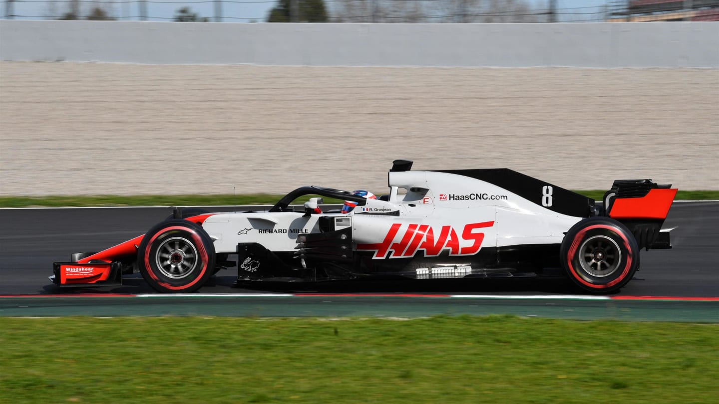 Romain Grosjean (FRA) Haas VF-18 at Formula One Testing, Day Four, Barcelona, Spain, 9 March 2018. © Mark Sutton/Sutton Images