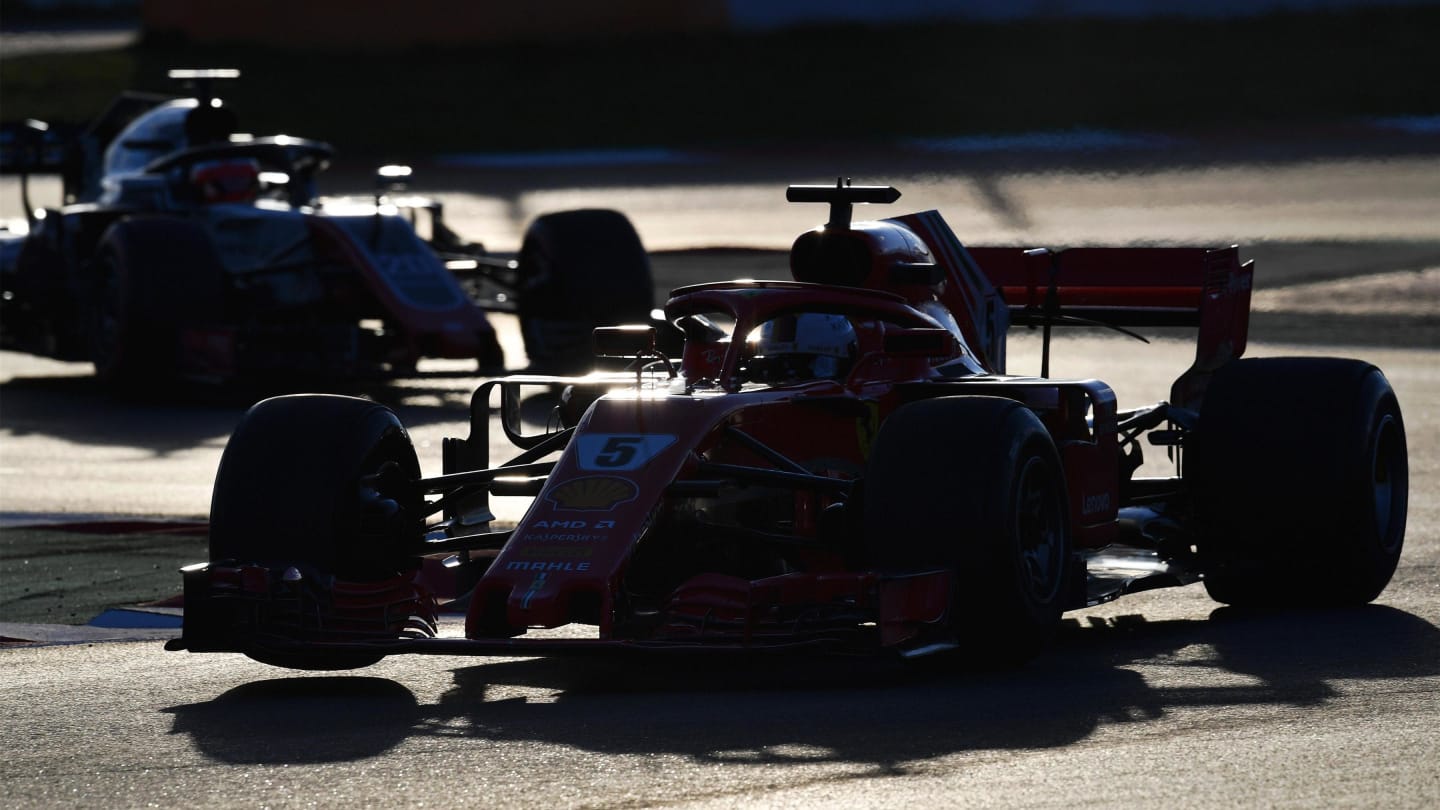 Sebastian Vettel (GER) Ferrari SF-71H at Formula One Testing, Day One, Barcelona, Spain, 6 March 2018. © Mark Sutton/Sutton Images