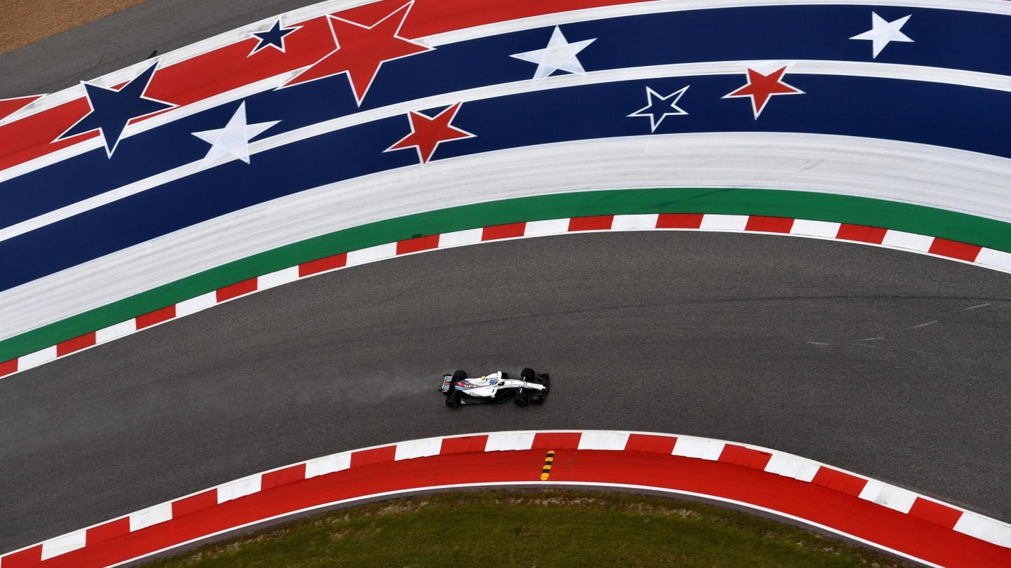 Lance Stroll, Williams FW41 at Formula One World Championship, Rd18, United States Grand Prix, Practice, Circuit of the Americas, Austin, Texas, USA, Friday 19 October 2018.