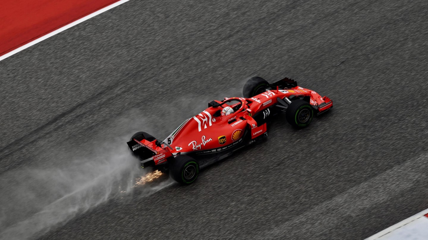 Sebastian Vettel, Ferrari SF71H at Formula One World Championship, Rd18, United States Grand Prix, Practice, Circuit of the Americas, Austin, Texas, USA, Friday 19 October 2018.