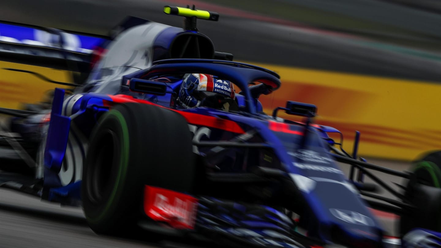 Pierre Gasly, Scuderia Toro Rosso STR13 at Formula One World Championship, Rd18, United States Grand Prix, Practice, Circuit of the Americas, Austin, Texas, USA, Friday 19 October 2018.